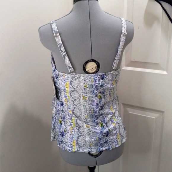 NWT Gloria Vanderbelt 2 Piece Snake Skin Look Swim Suit Size 14 - Picture 6 of 10